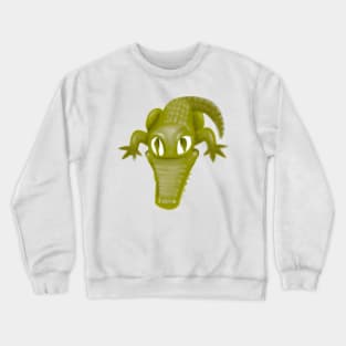 Cute Crocodile Drawing Crewneck Sweatshirt